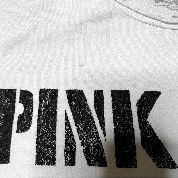 Pink Floyd Animals Tour Raw Hem Graphic Pocket T-Shirt White Women’s Sz S - Picture 6 of 11